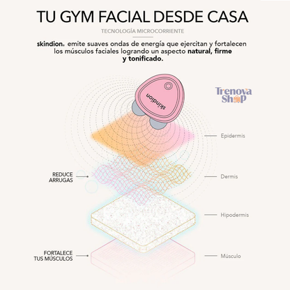 Masajeador Facial Skindion con Microcorrientes para Piel Firme y Rejuvenecida