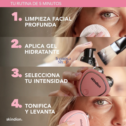 Masajeador Facial Skindion con Microcorrientes para Piel Firme y Rejuvenecida